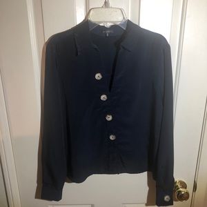 Dynamite button blouse size S navy blue color